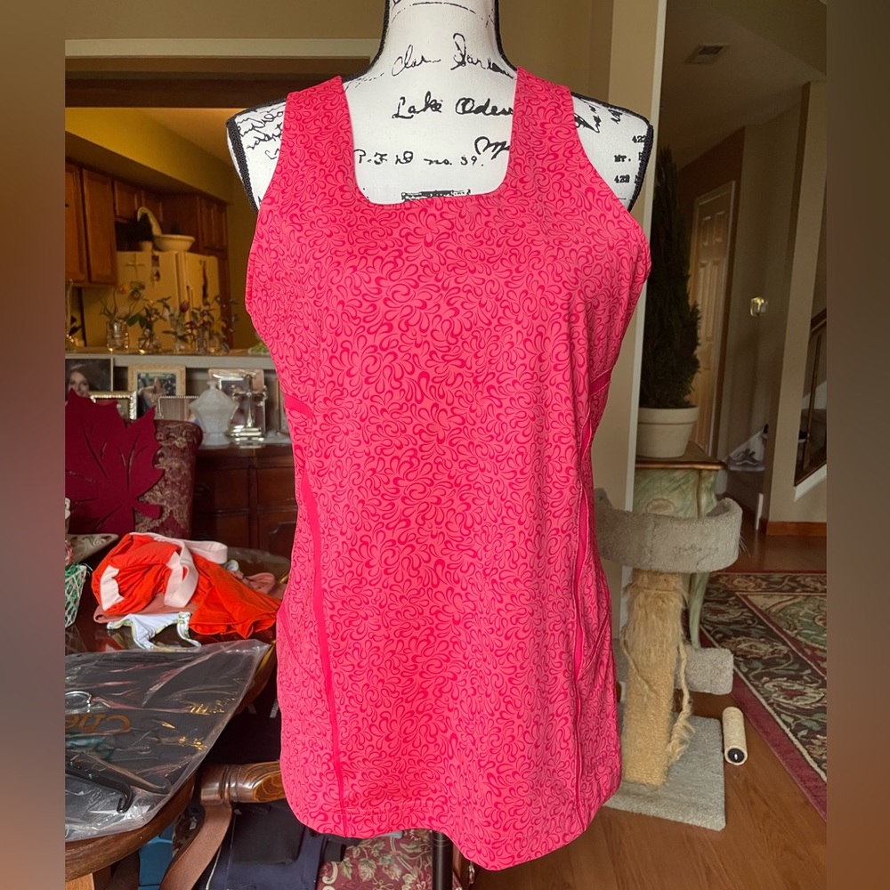 Reebok Hot Pink Play Dry Athletic Tank Top
